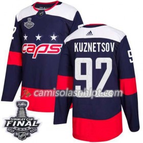 Camisola Washington Capitals Evgeny Kuznetsov 92 2018 Stanley Cup Final Patch Adidas Stadium Series Authentic - Homem